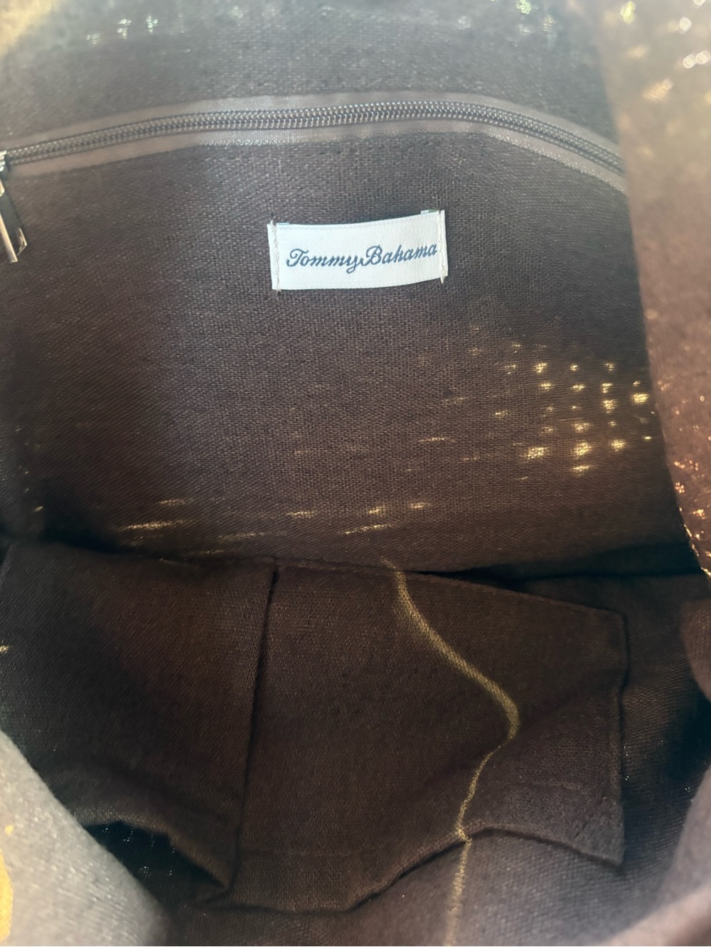 Tommy Bahama Brown Woven Tote with Tassel brown - Picture 5 of 8